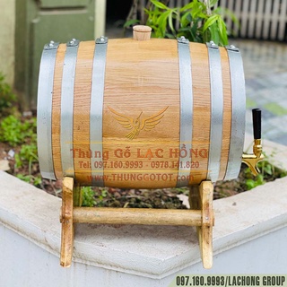 THÙNG GỖ SỒI NGÂM Ủ RƯỢU 30 LÍT