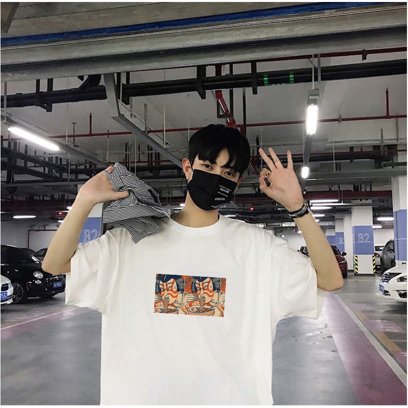 Áo phông rộng nam nữ unisex Hàn Quốc Mì RAMEN phong cách Ulzzang tee basic oversize áo tay lửng streetwear