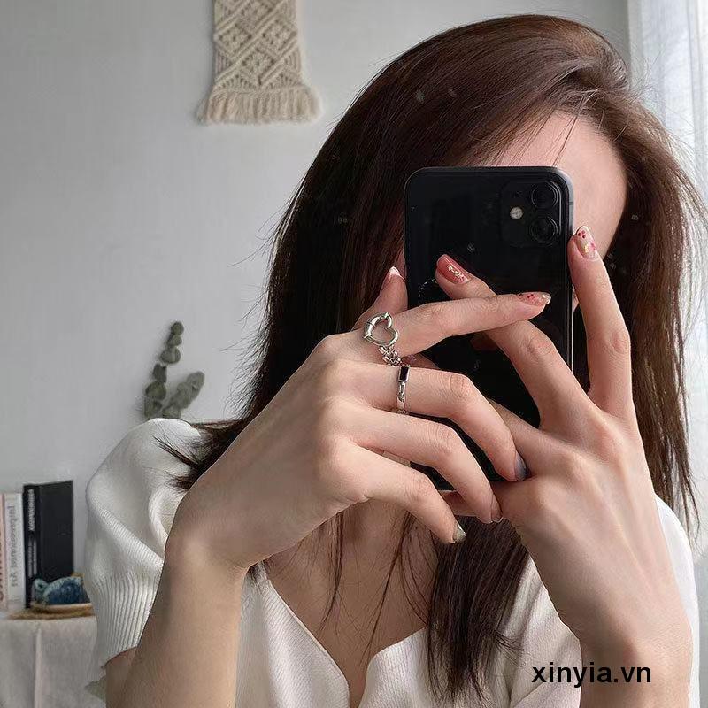 Nhẫn hở hình trái tim thời trang