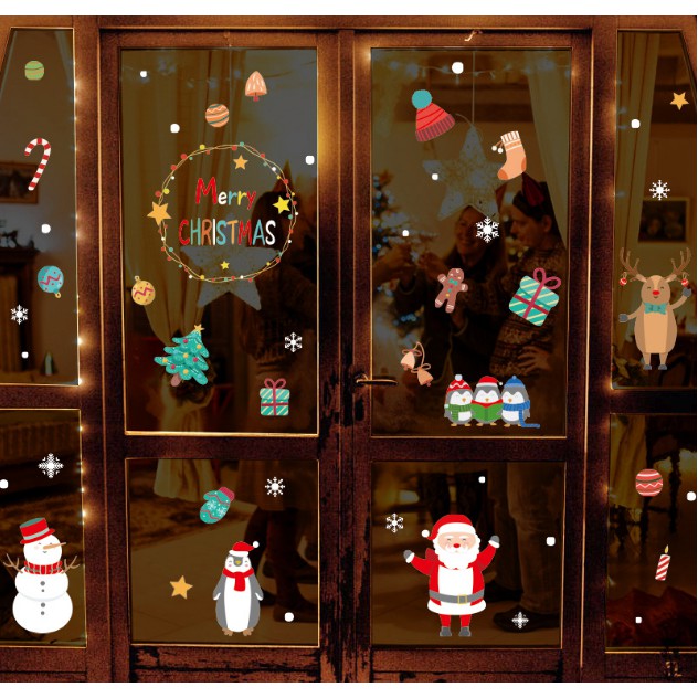 Decal trang trí Noel - Vẫy tay chào đón 1 mùa lễ Giang Sinh