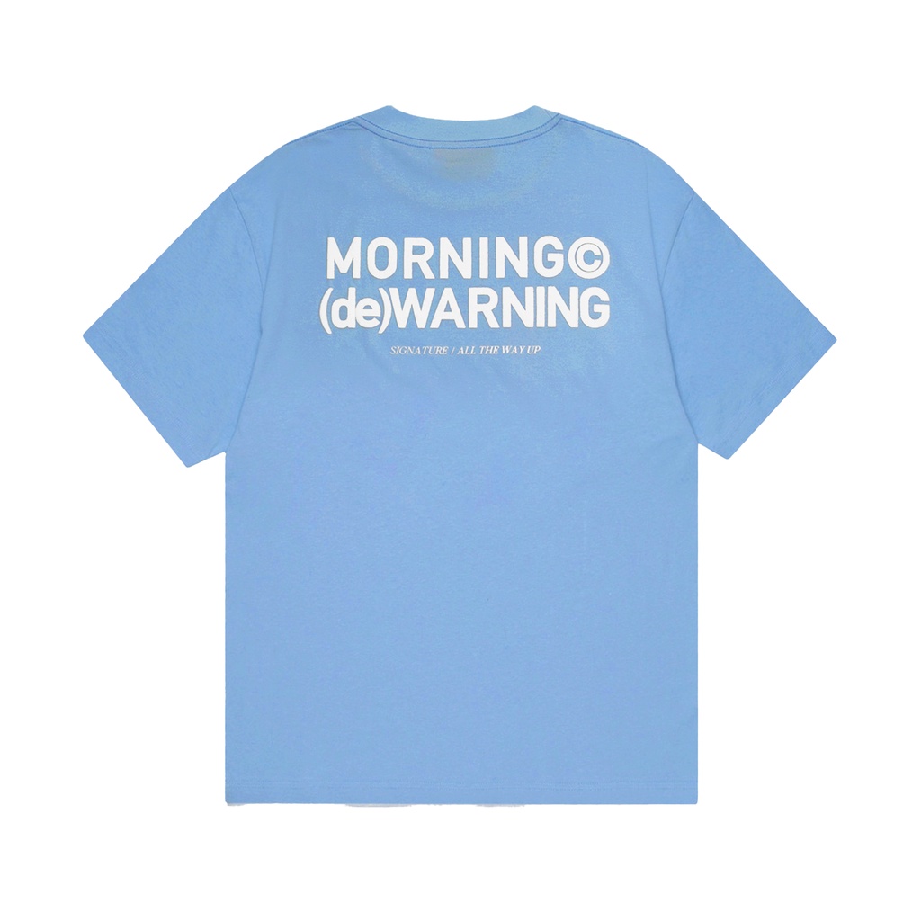 Áo thun Morning Warning OG Sky Blue -  Áo Thun Unisex Form Rộng Tay Lỡ Oversize Cotton 100% Local Brand