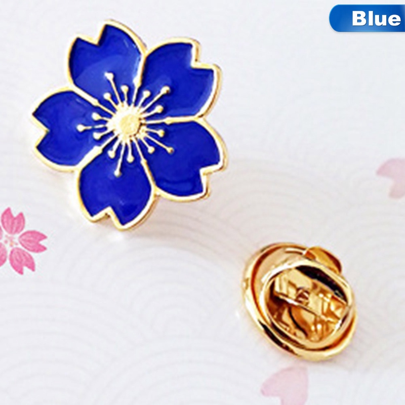 Trâm cài áo hình hoa anh đào nhiều màu sắc xinh xắn