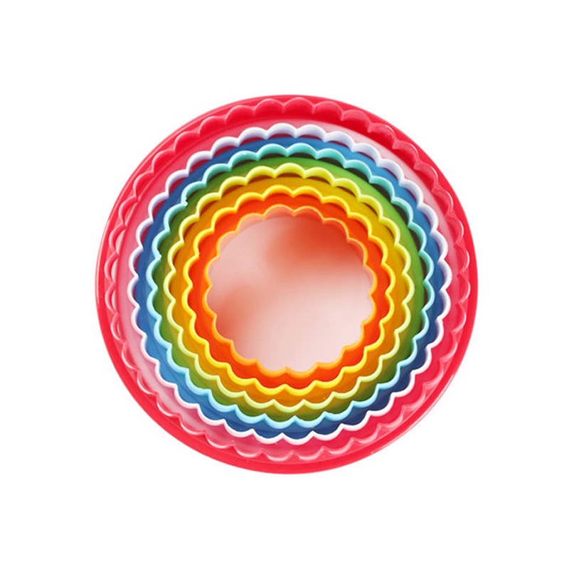 1 Bộ Khung Cắt Bánh Quy Bánh Tự Làm Khuôn, Dụng Cụ Cắt Cạnh Trang Trí Hình Trái Tim Đảng Cookies Nhựa Nhà Sản Xuất