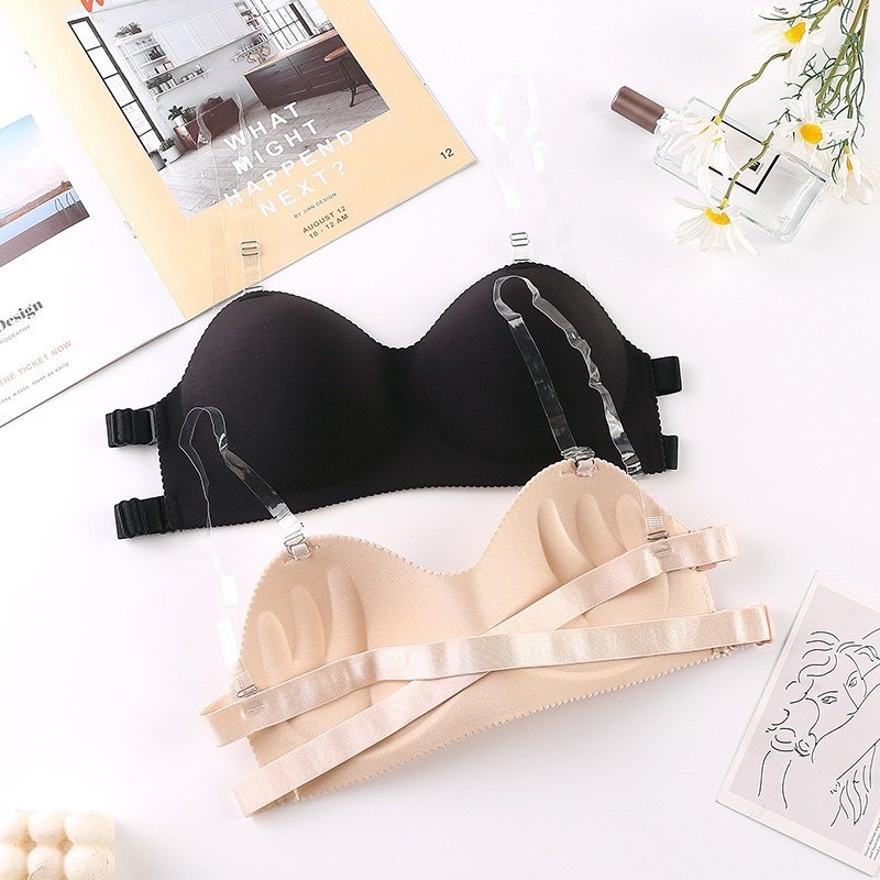 Áo bra su không dây đệm mút mỏng khoảng 1,5cm