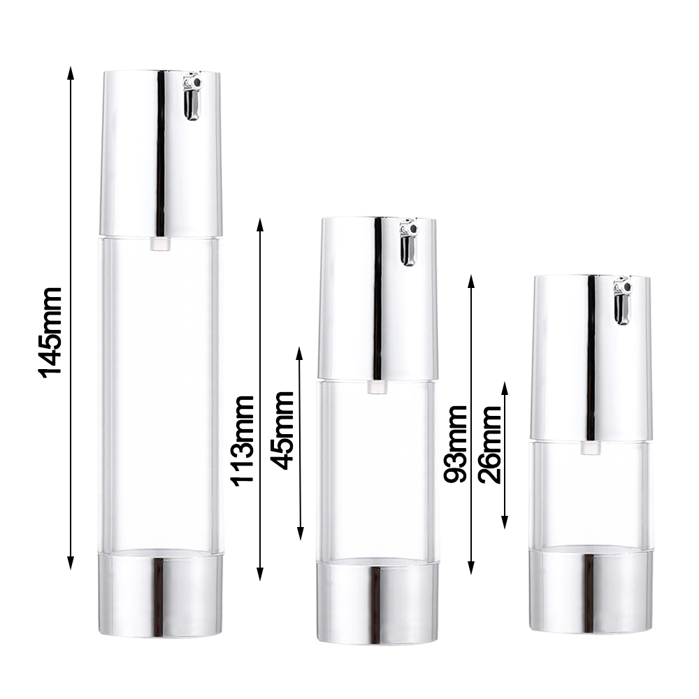 Bình Nhựa Rỗng 15 / 30 / 50ml Đựng Mỹ Phẩm Du Lịch Tiện Dụng