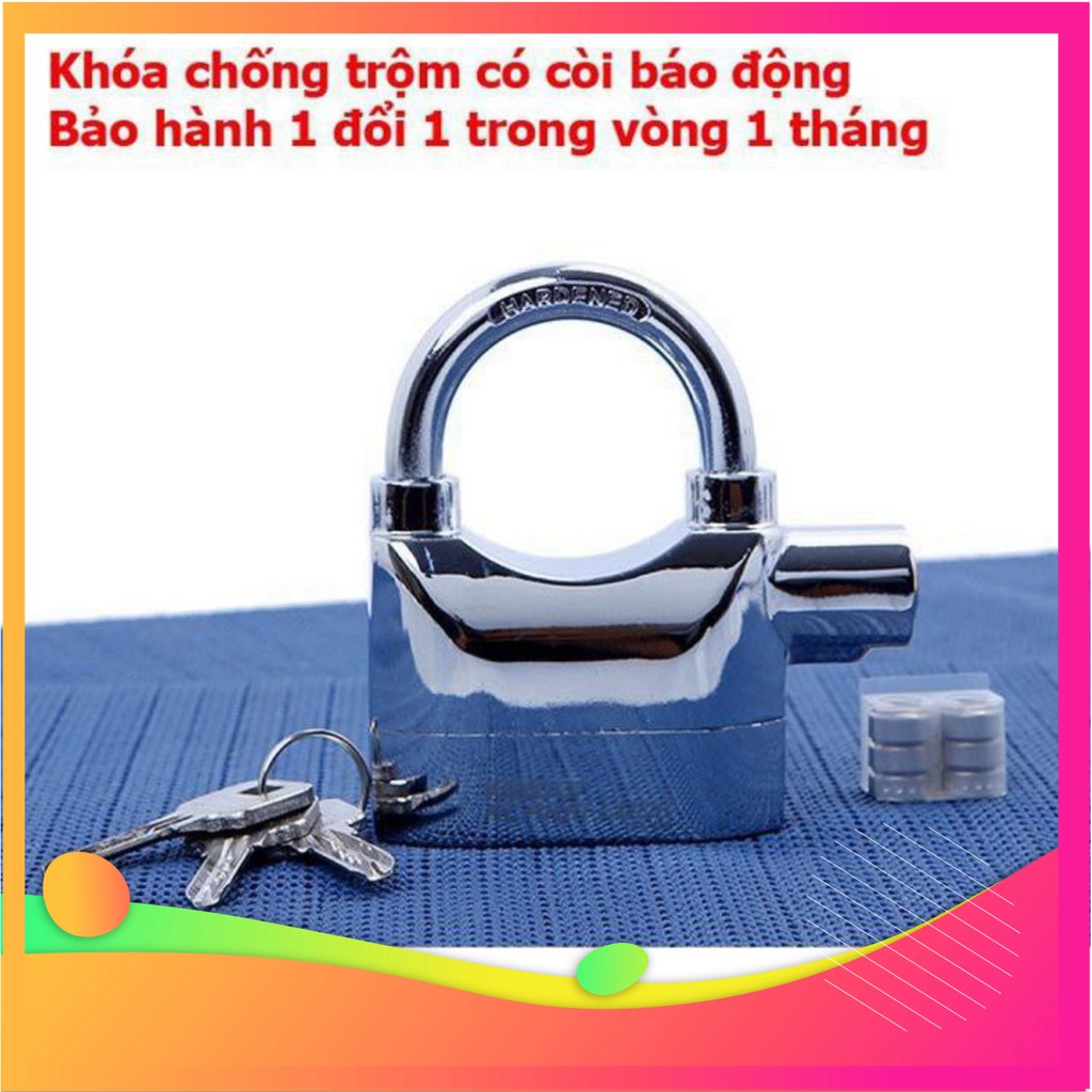 Sale giá sốc -  Khóa Chống Trộm, Khóa Cửa, Xe Máy, Tủ Cho Gia Đình Có Còi Hú Báo Động, Chống Cắt An Toàn Tuyệt Đối