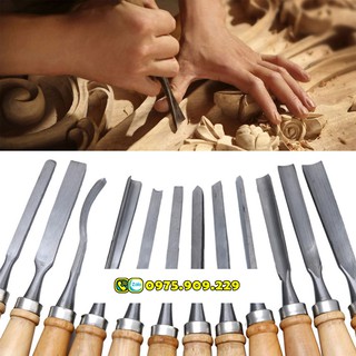 Bộ 12 Mũi Dao Đục Gỗ, Khắc Gỗ