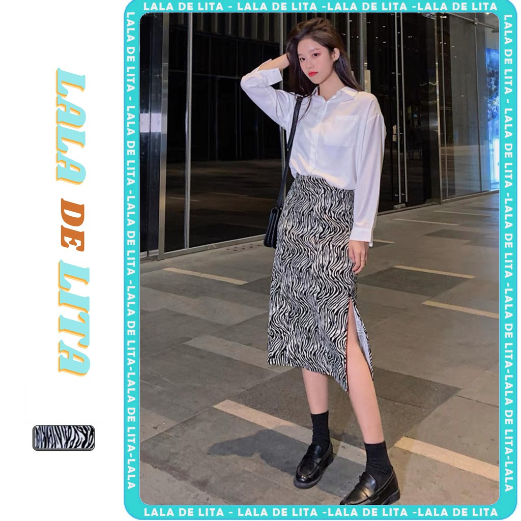 Chân váy dài họa tiết da beo thời trang hot nhất mùa hè  2021 -LALALITA