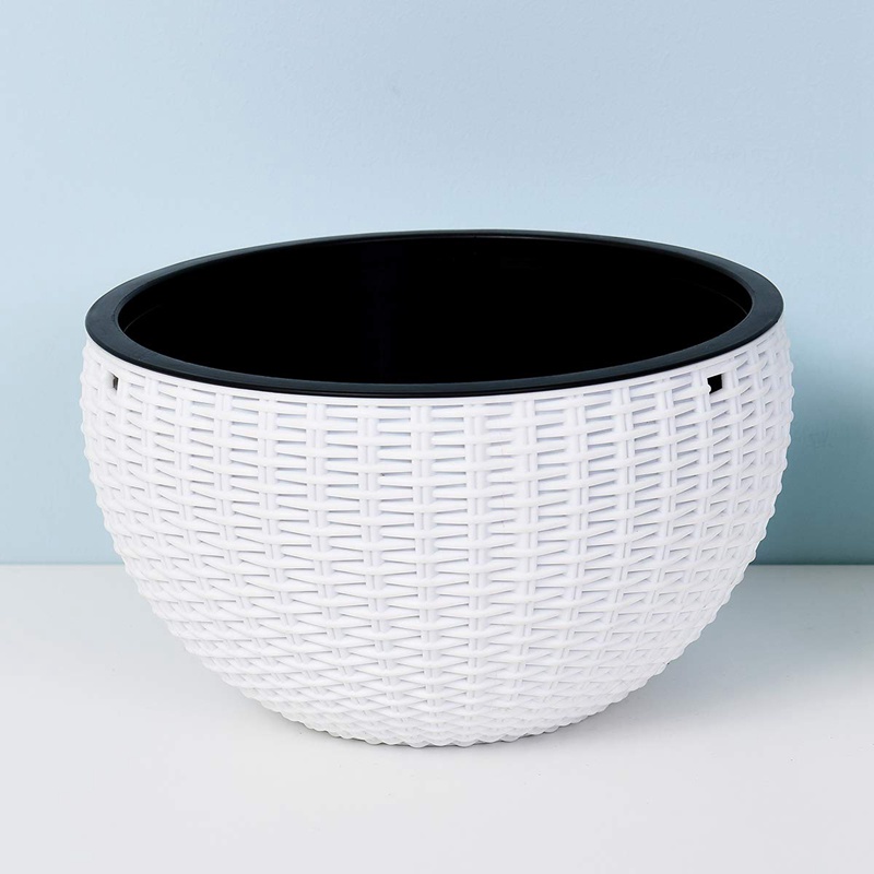 Bộ 2 Chậu Trồng Cây Tự Tưới Nước Kèm Dây Xích Treo Thoát Nước Tiện Dụng