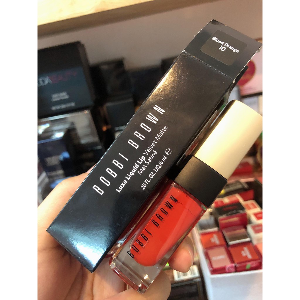 [Bill Pháp] Son Kem Bobbi Brown Luxe Liquid Lip Velvet Matte Blood Orange