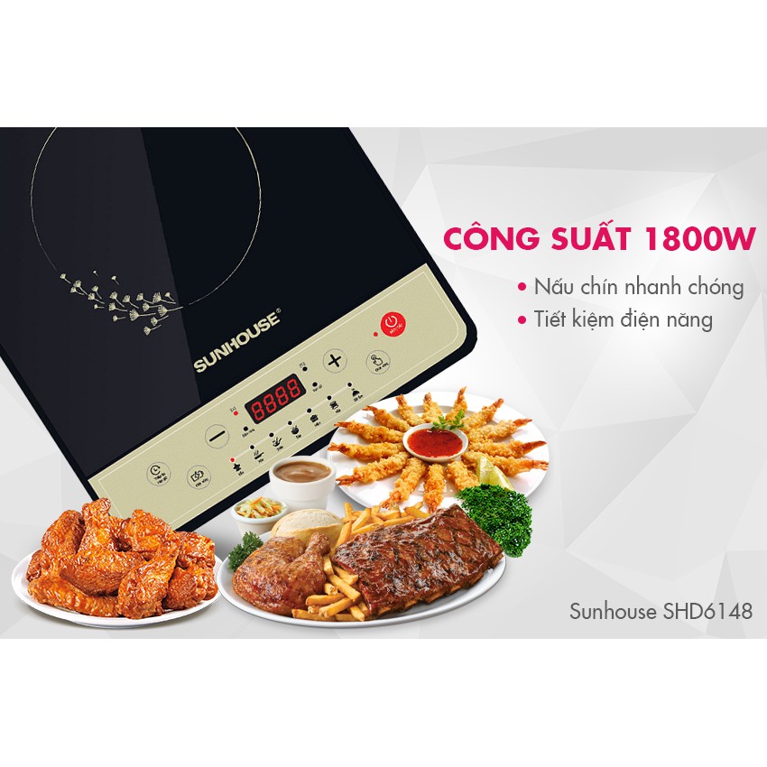 Bếp Điện Từ Cơ Sunhouse SHD6148 / SHD6160 - Tặng Kèm Nồi Lẩu