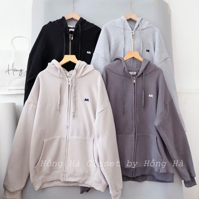 ÁO HOODIE KÉO KHOÁ UNISEX