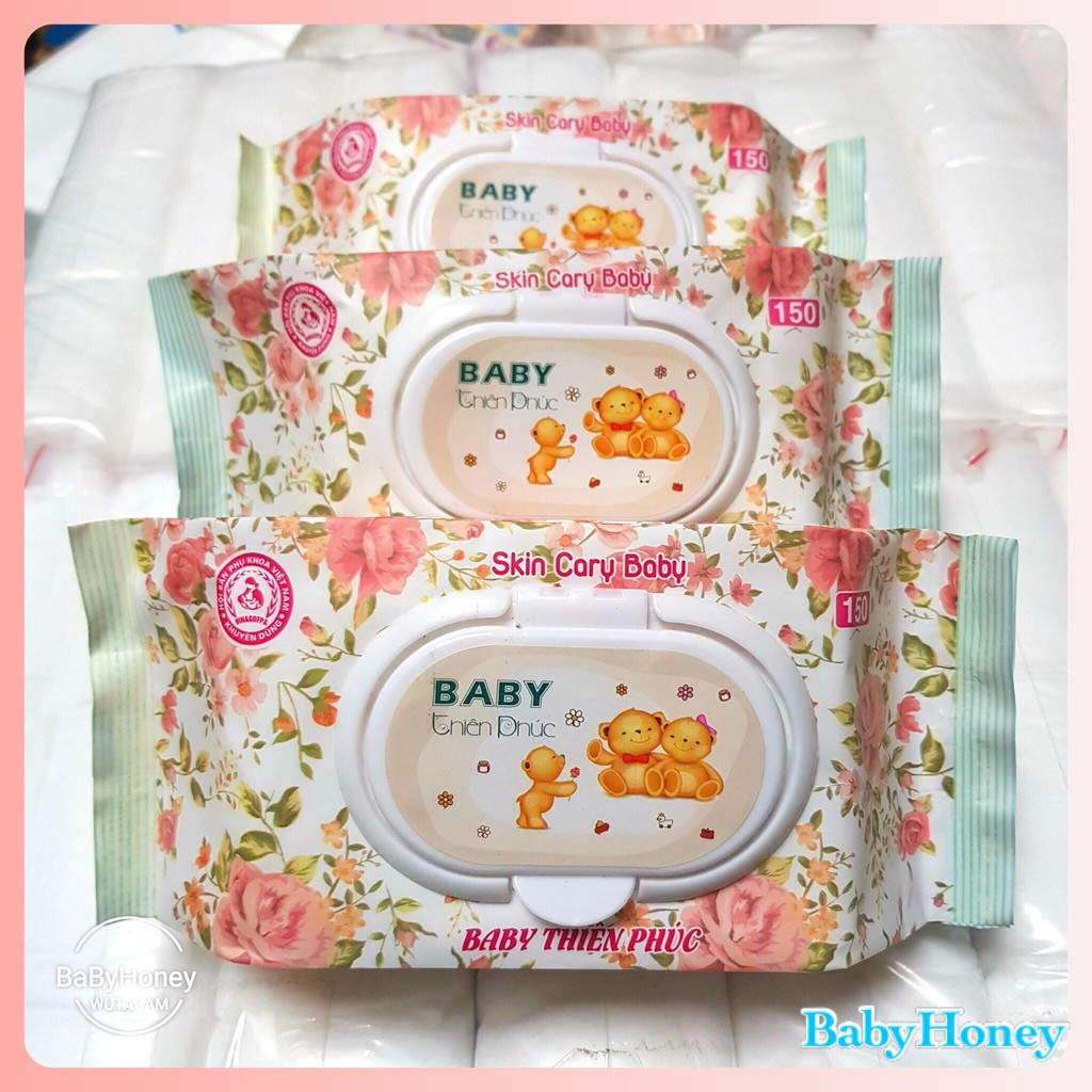 Khăn ướt Baby Thiên Phúc CAO CẤP 150 tờ Chính Hãng (hương thơm nhẹ)