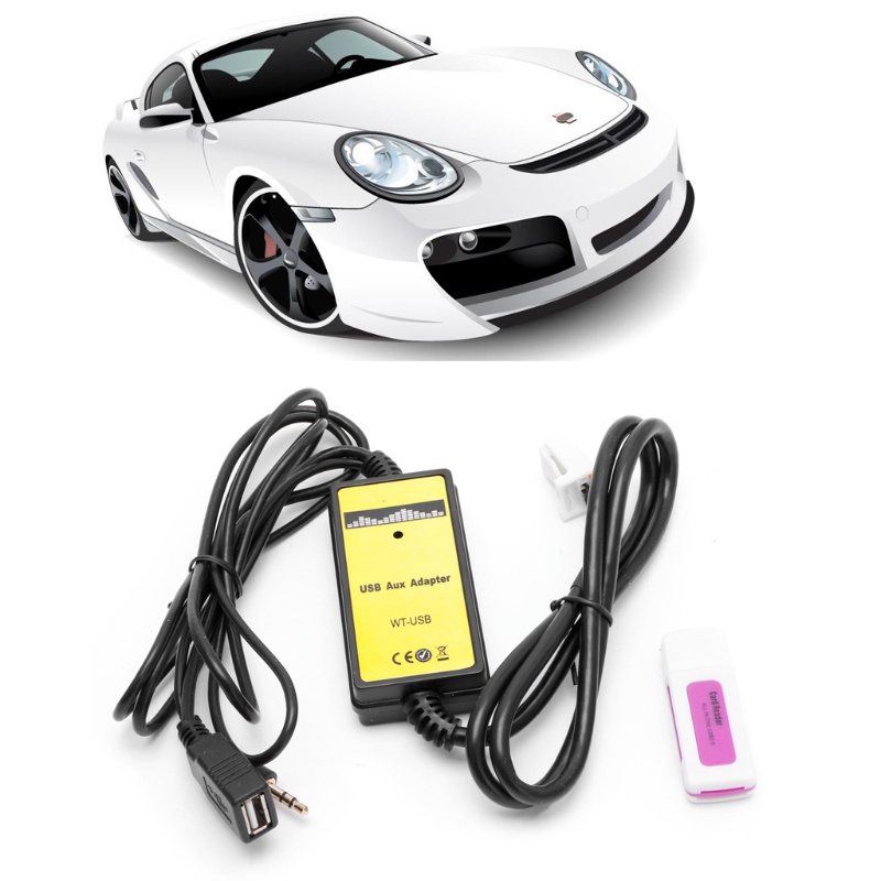 Dây Cáp Chuyển Đổi Dữ Liệu AUX SD USB 2x6Pin Chuyên Dụng Cho Xe Hơi Toyo MP3