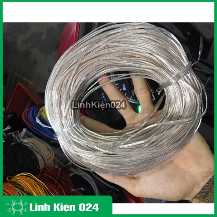 Dây điện 2 lõi trong suốt làm led Neon 0.25mm cuộn vừa 10 mét, 20 mét, 50 mét