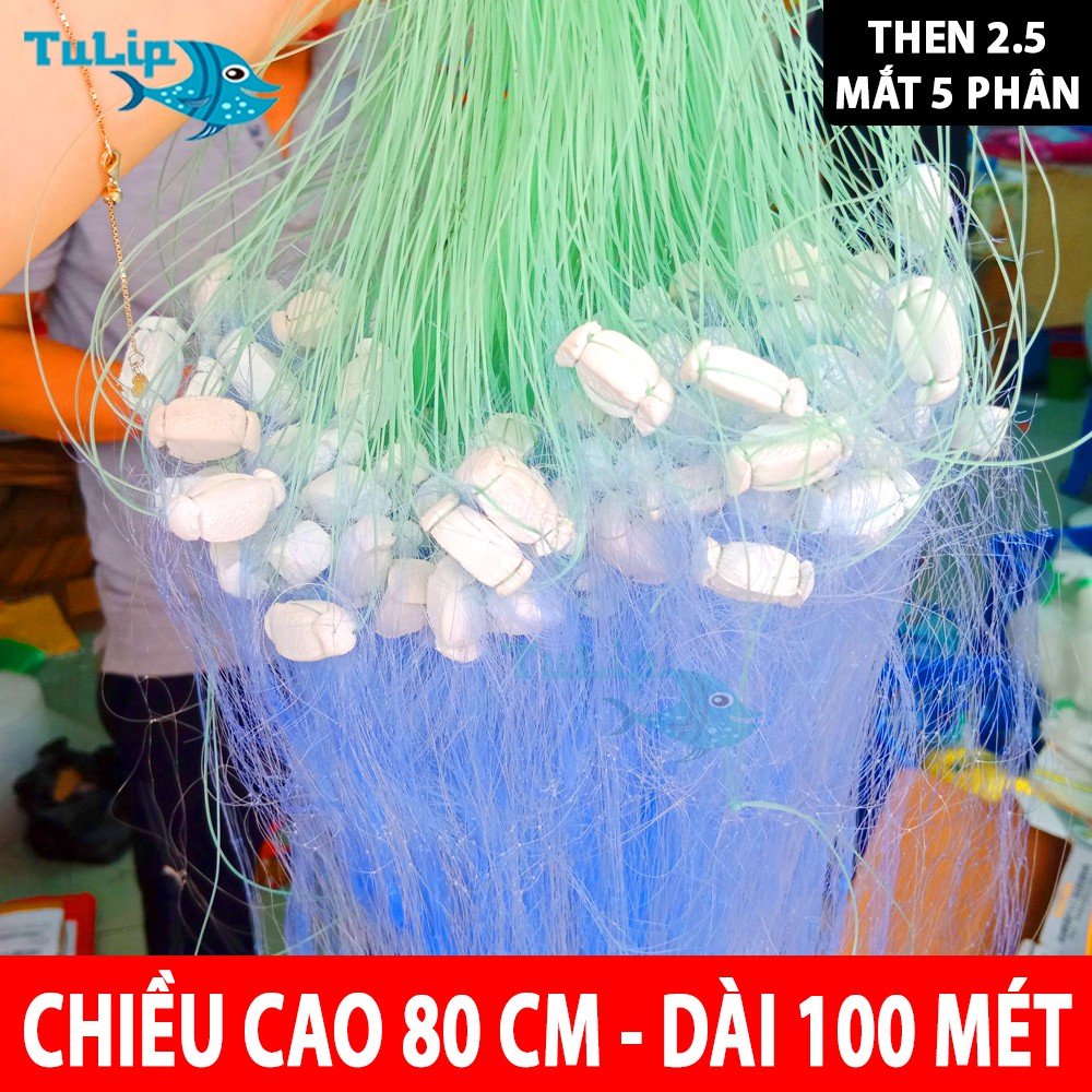 Lưới Đánh Cá Sợi Lưới Thái Cao 80CM Dài 90M Đủ Size - Lưới Đánh 8 Tấc Thả Cá 3 Màn SHIWA