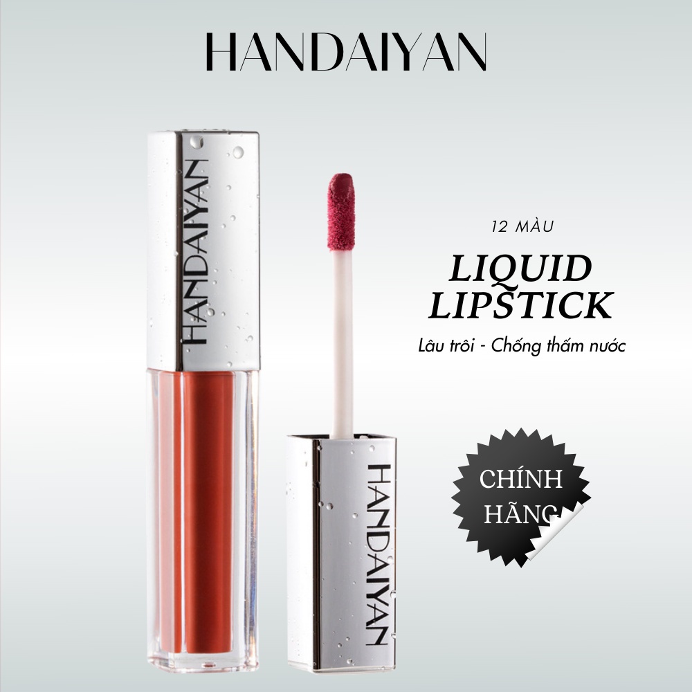 Son kem nội địa Trung Handaiyan Velvet Matte & Cream Moistrurises Lip Gloss nhiều màu lì/bóng cao cấp chính hãng E3