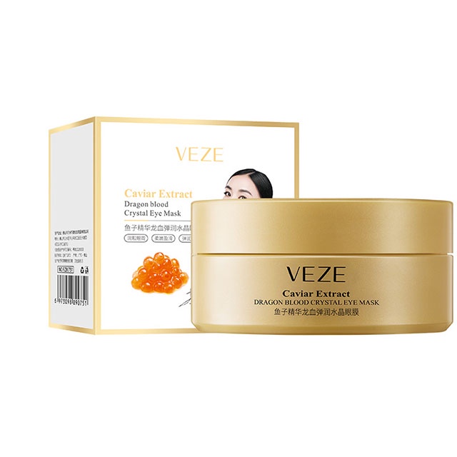 Hộp 60 Miếng Mặt Nạ Mắt VEZE Collagen 2 Màu Giảm Quầng Thâm Mắt Bọng Mắt Nếp Nhăn