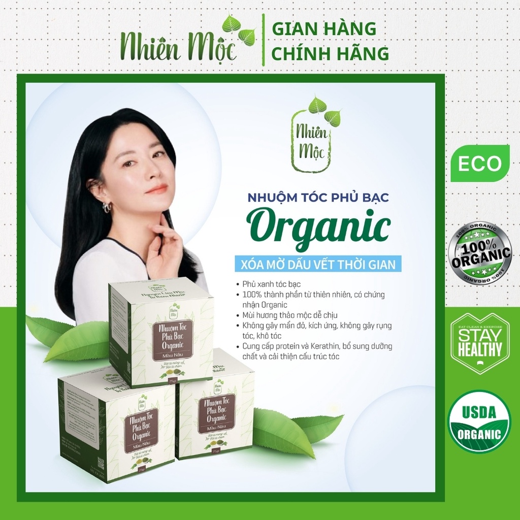 Bột lá nhuộm tóc Organic