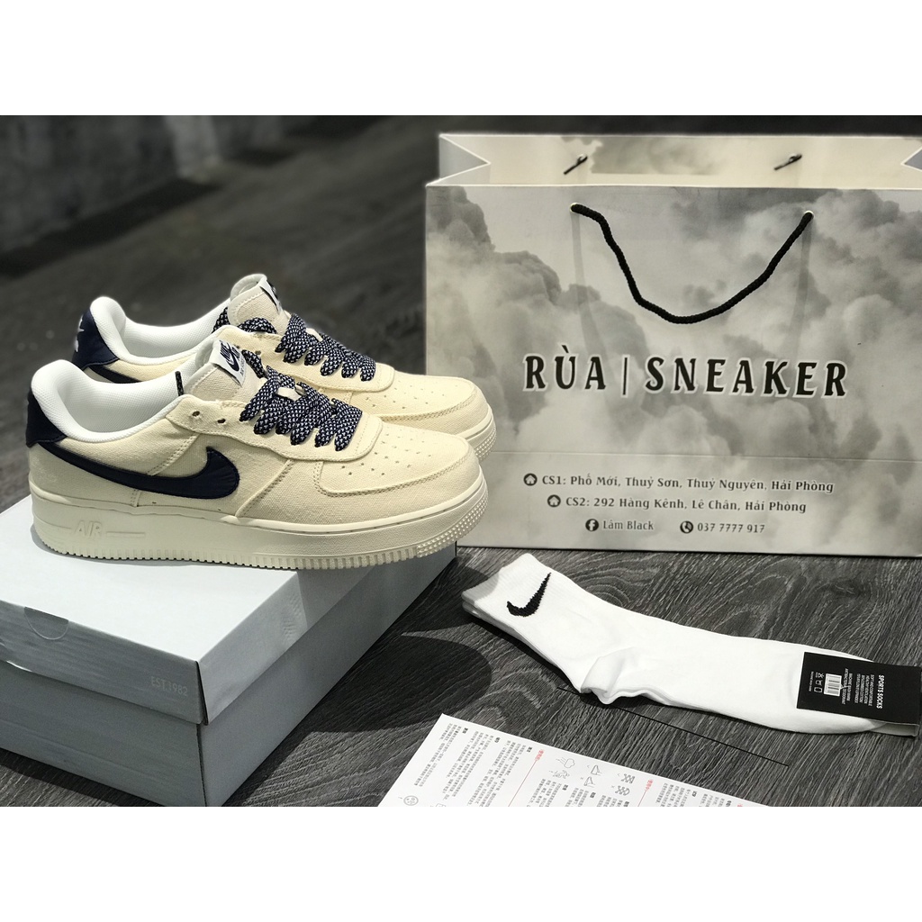 Siêu Phẩm Giày Thể Thảo Sneaker AF1 Kem Xanh Kem Móc Xanh SIêu Xinh Cao Cấp Ảnh Thật + freeship + Tặng Tất
