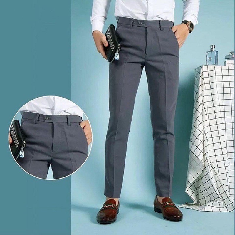 Quần âu nam chất lương cao cấp màu đen, Xanh than Ghi nhạt, Ghi đậm | BigBuy360 - bigbuy360.vn