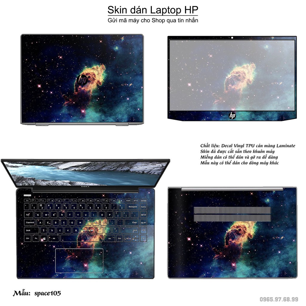 Skin dán Laptop HP in hình không gian nhiều mẫu 18 (inbox mã máy cho Shop)