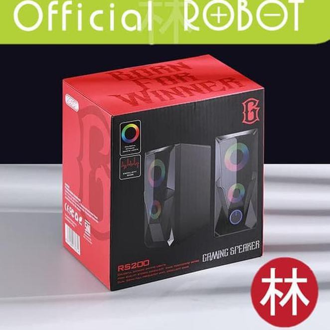 Loa Chơi Game Rqpr Robot Rs200 E-Sports 3.5mm Aux Với 2 Kênh Stereo Czb5