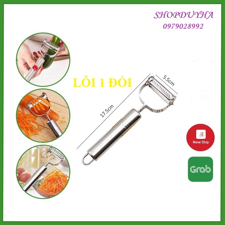 Dụng Cụ Nạo Rau Củ INOX Cao Cấp Đa Năng 2 in 1 (Nạo củ quả và bào sợi tiện ích)