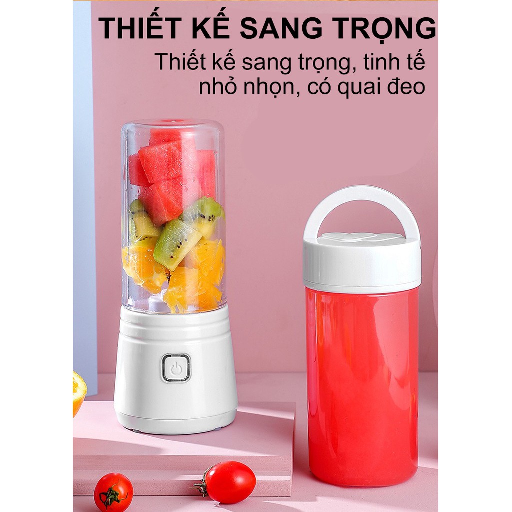 Máy xay sinh tố mini đa năng Minaho, động cơ khỏe, tốc độ nhanh, thiết kế sang trọng, 6 lưỡi