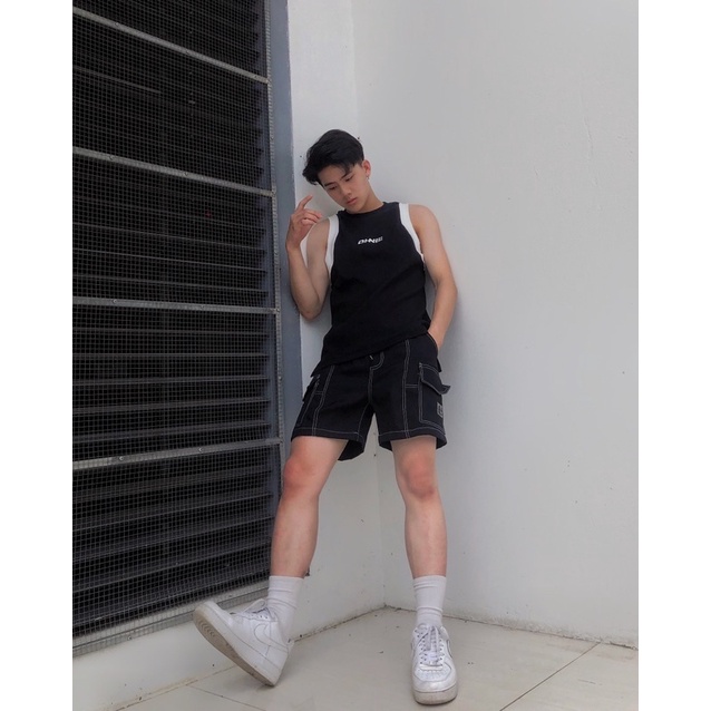 Quần Shorts Chỉ đột túi hộp - Shorts Asymmetric Pocket OHNIL