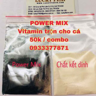 CHẤT TRỘN TÔM THỨC ĂN VÀ TIM BÒ CHO CÁ ĂN POWER MIX VÀ CHẤT KẾT DÍNH
