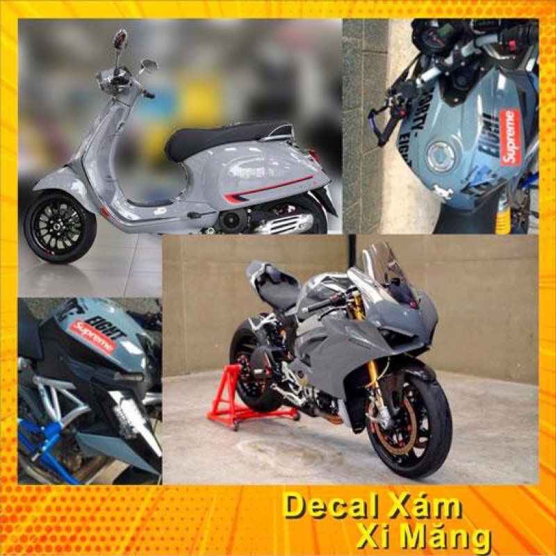 Decal Kendy 3 Lớp Màu Xám Xi Măng Dán Xe Cực Đẹp