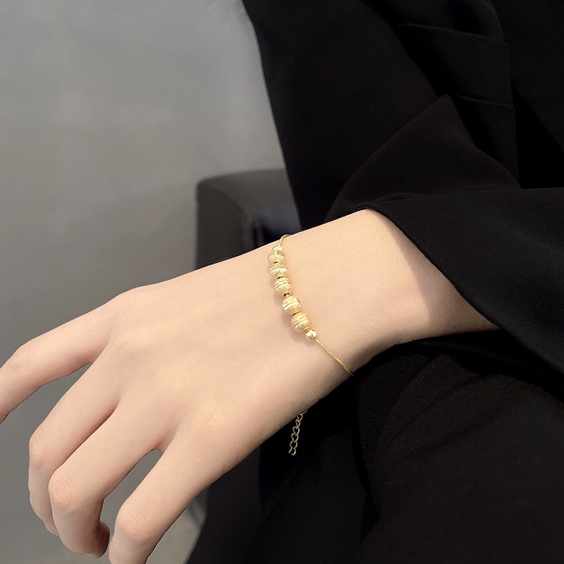 Vòng Tay Chuỗi Hạt Bằng Kim Loại Thời Trang Cho Nữ