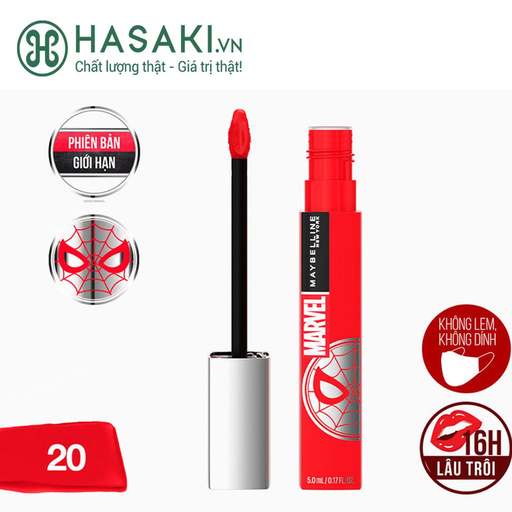 Son Kem Lì 16H Lâu Trôi Maybelline Super Stay Matte Ink (Phiên Bản Giới Hạn Marvel) 💋