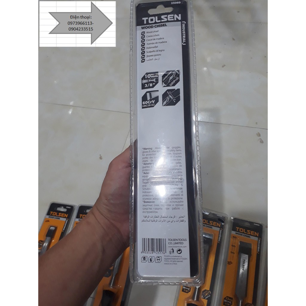 Đục gỗ Chính hãng tolsen nhiều kích cỡ