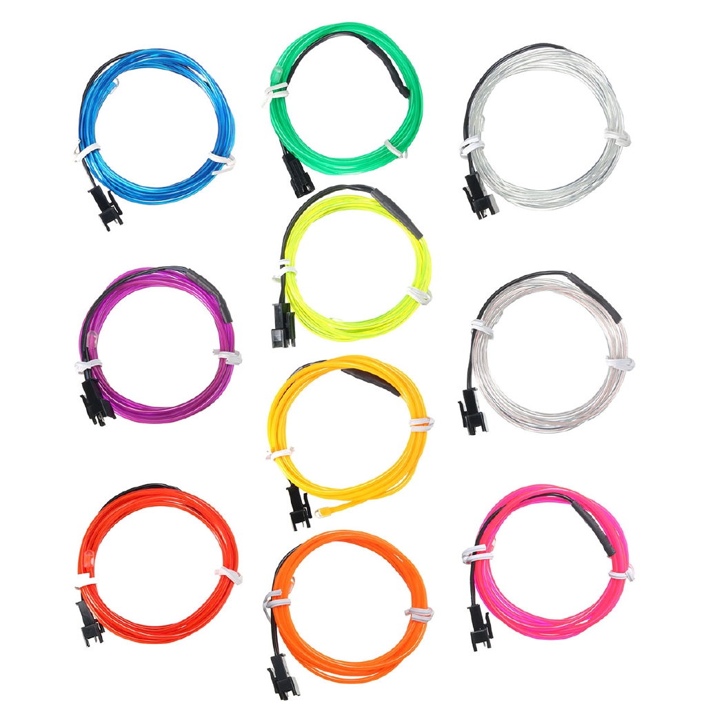 1M Flexible EL String Strip Light Flash Flexible Neon Glow Tube Wire Rope