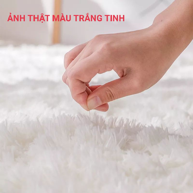 Thảm lông trắng chụp ảnh sản phẩm, thảm lông trắng trải sàn decor nhà cửa