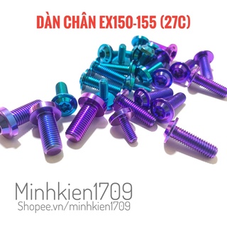 (GR5 XỊN) Combo ốc titan full dàn chân Exciter150 155Vva
