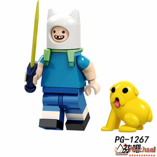 Adventure Time Minifigures Finn Jake Marceline Princess Bubblegum Compatible Lego Anime Building Blocks Kids Toys