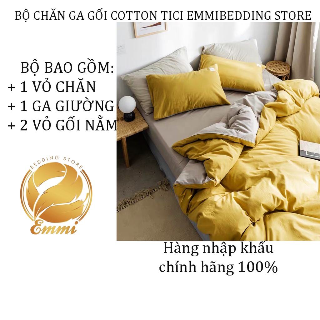 Bộ Chăn,Ga,Gối Cotton tici Emmibedding