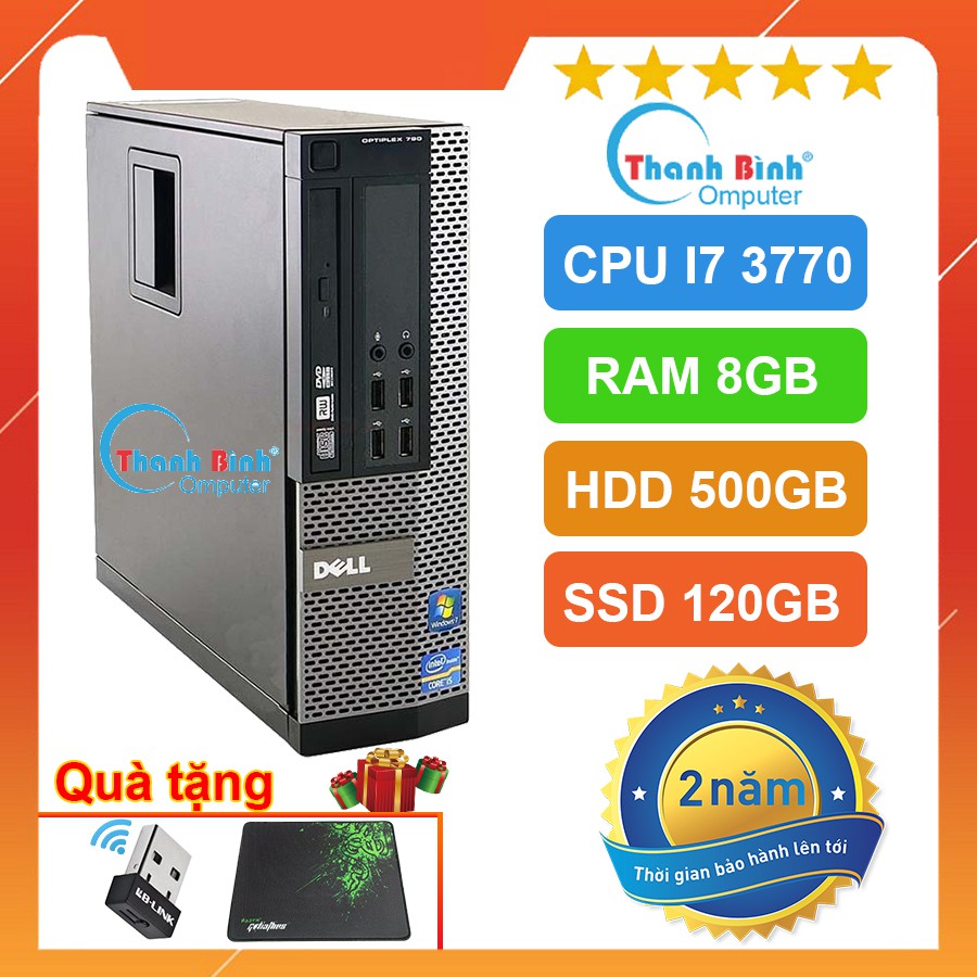 Máy Tính Văn Phòng Dell ️🏆ThanhBinhPC️🏆Máy Tính Cây Dell - Dell Optiplex 7010/9010 ( I7 3770/8G/120G/500G ) - BH 24T.