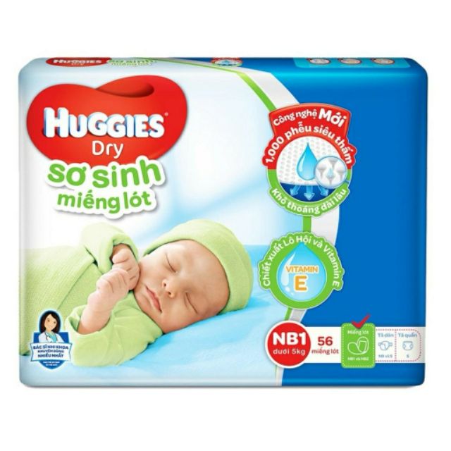 Miếng lót sơ sinh Huggies Newborn 1 56 miếng