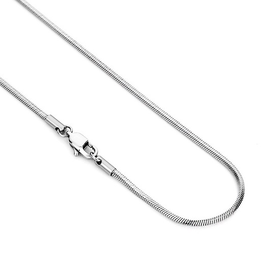 Dây Chuyền Nam Nữ Titan Không Gỉ Trơn Xương Rắn Phong Cách Thanh Lịch