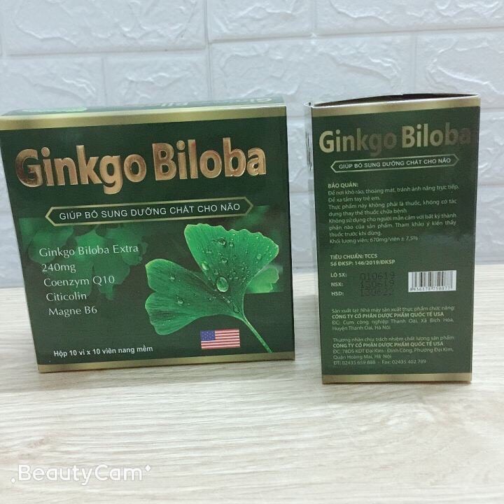 Ginkgo Biloba 240mg bổ sung dưỡng chất cho não