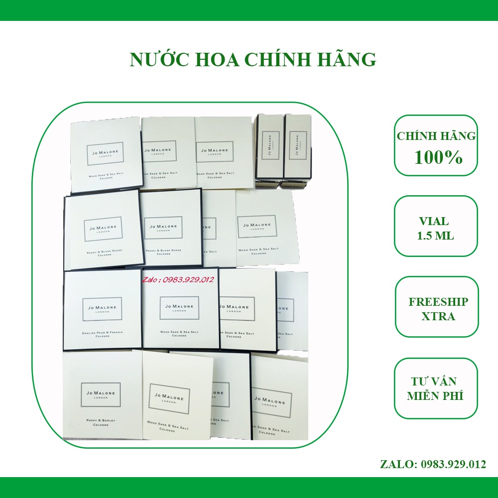 Nước hoa Vial Jo Malone London các mùi