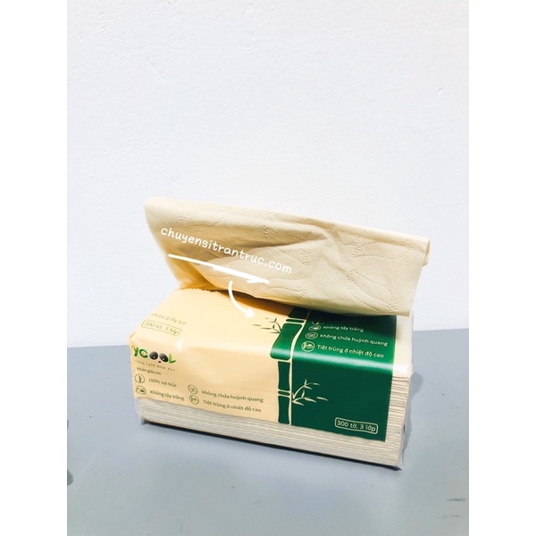 Giấy ăn gấu trúc YCOOL khăn giấy tre hàng chất lượng