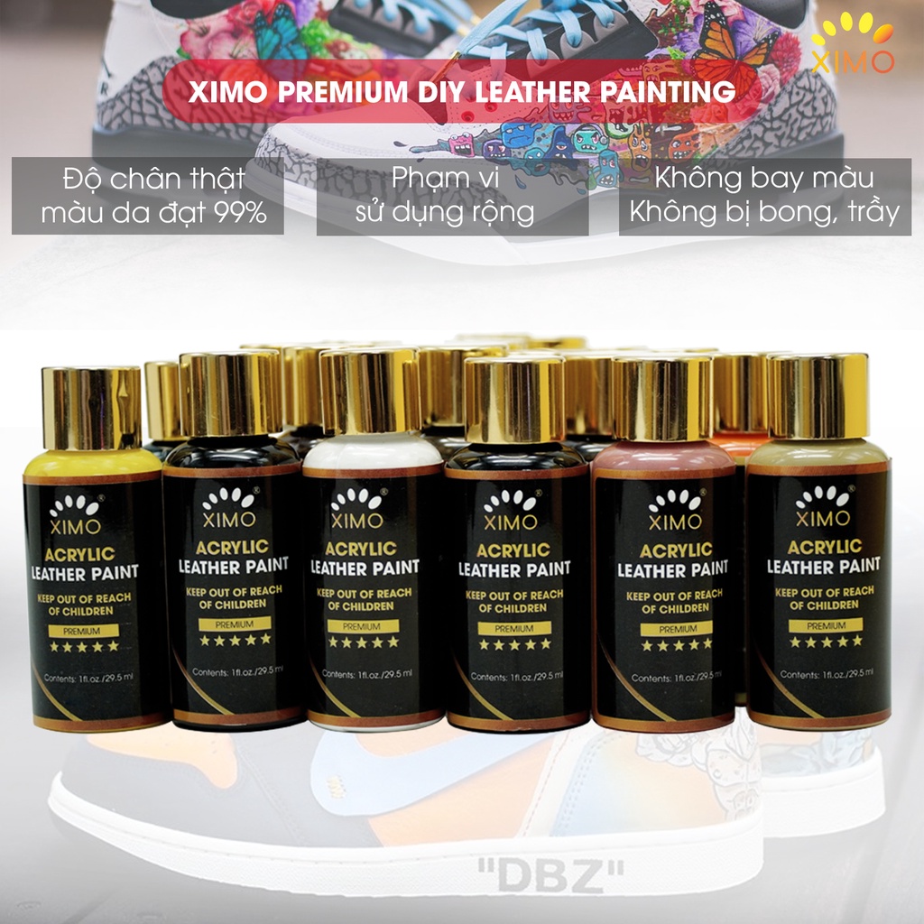 Sơn vẽ đồ da cao cấp Ximo Custom Leather Paint cho giày, túi, ví áo da 30ml XI18