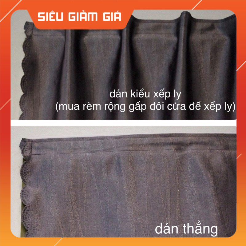 Rèm dán tường chống nắng, cản sáng gấm mịn cao cấp, may theo yêu cầu