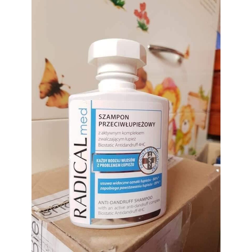 Dầu Gội Ngăn Rụng Tóc Hiệu Quả, Làm Tóc Dày Hơn Radical Med Anti-Hair Loss Shampoo Đỏ 300ml