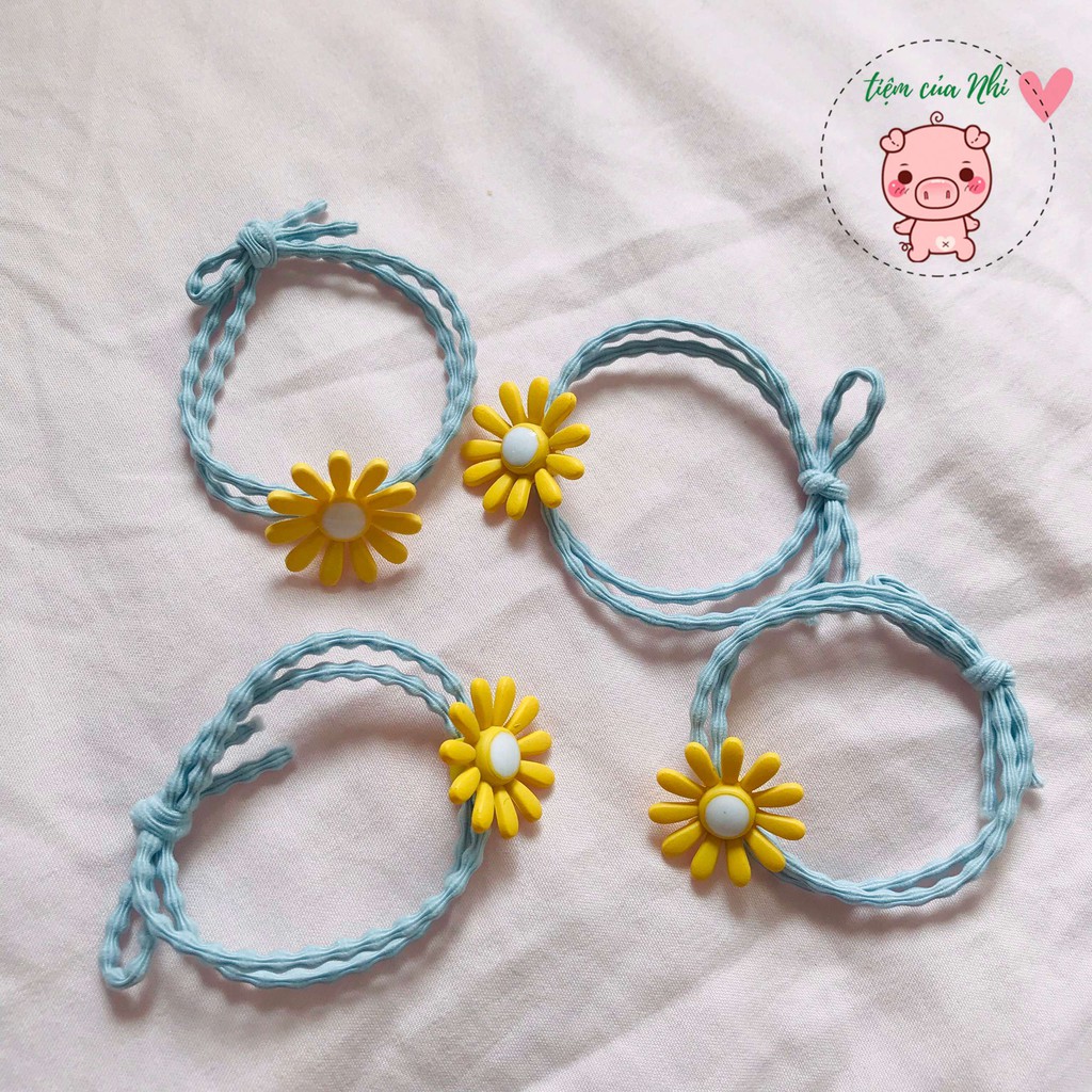 Set 5 dây cột tóc hoa cúc 5 màu TIỆM CỦA NHI CT003